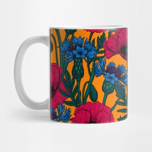 Red poppies and blue cornflowers Mug